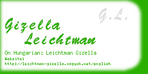 gizella leichtman business card